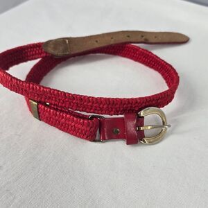 Vintage 80s Ronci Dress Belt Woman One Size Red Stretches to Any Size Adjustable